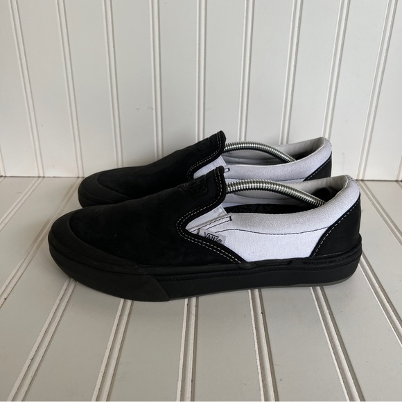 Vans Shoes Vans Black White Bmx Biking Slip On Sneakers Pop Crush